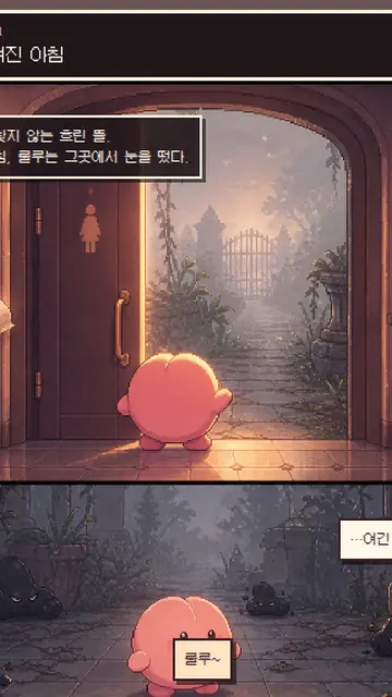 룰루용사 스토리 화면